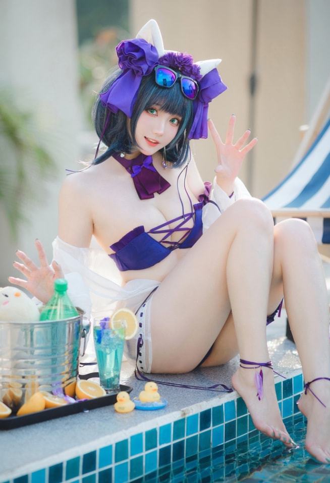 瓜希酱 – NO.75 柴郡泳装 [32P-102MB]