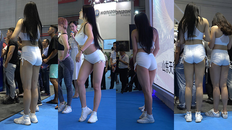 [展会]健身器材展会白色热裤翘臀美女[4v/1.21G]