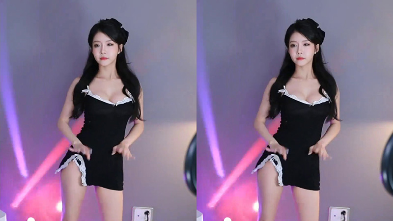 [主播]韩国BJ河贞黑色睡裙性感热舞