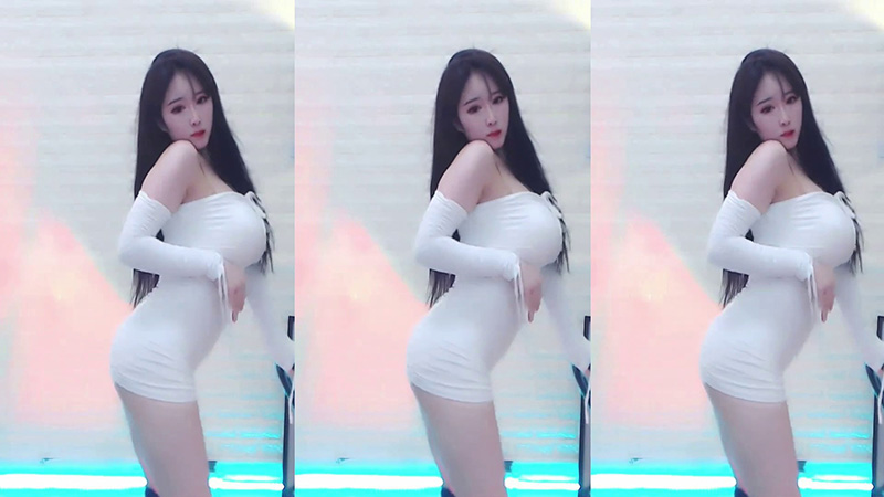 [主播]虎牙是艺欣吖白色包臀裙抖胸热舞