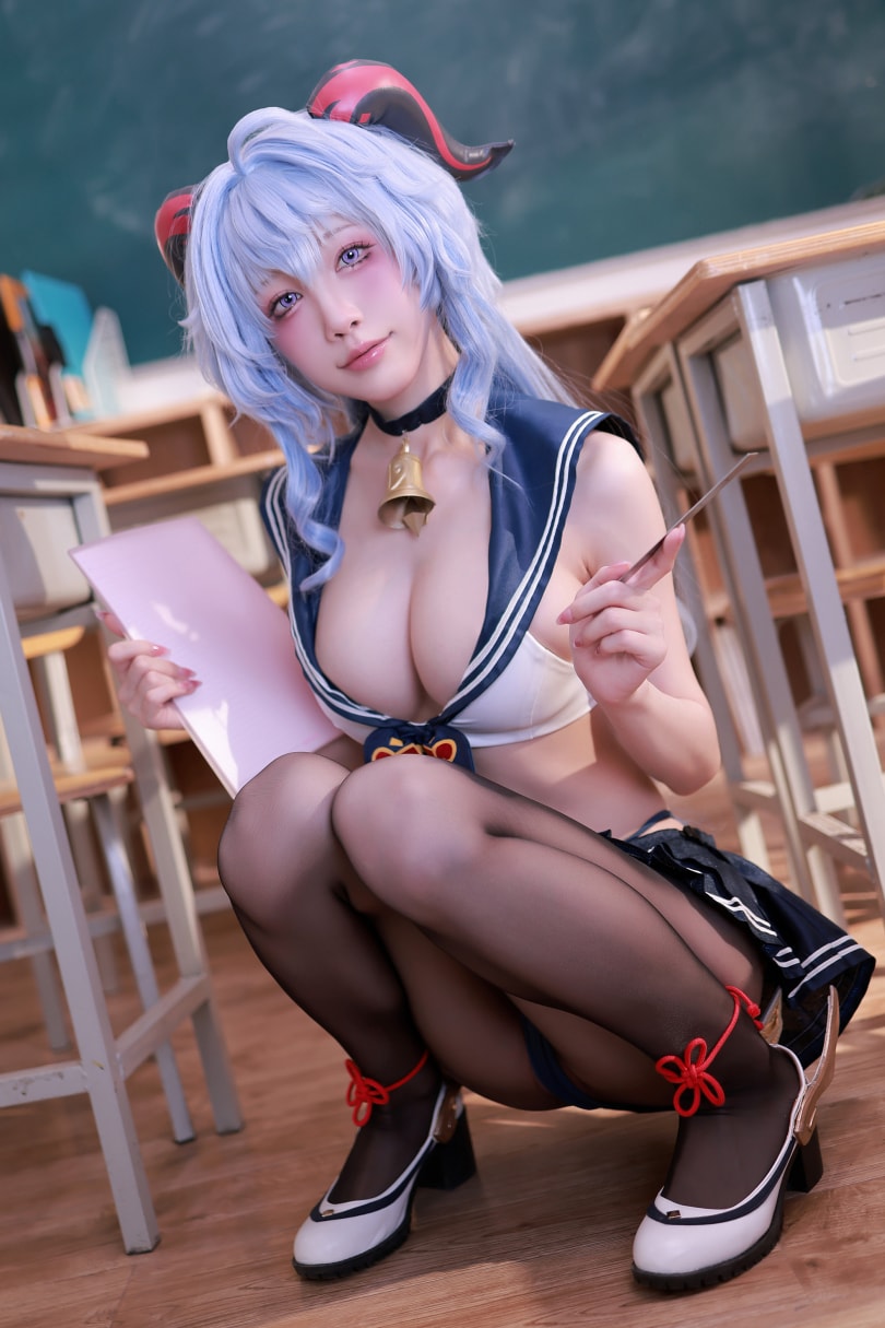 水淼aqua NO.216 2月补偿赠品 甘雨水手服