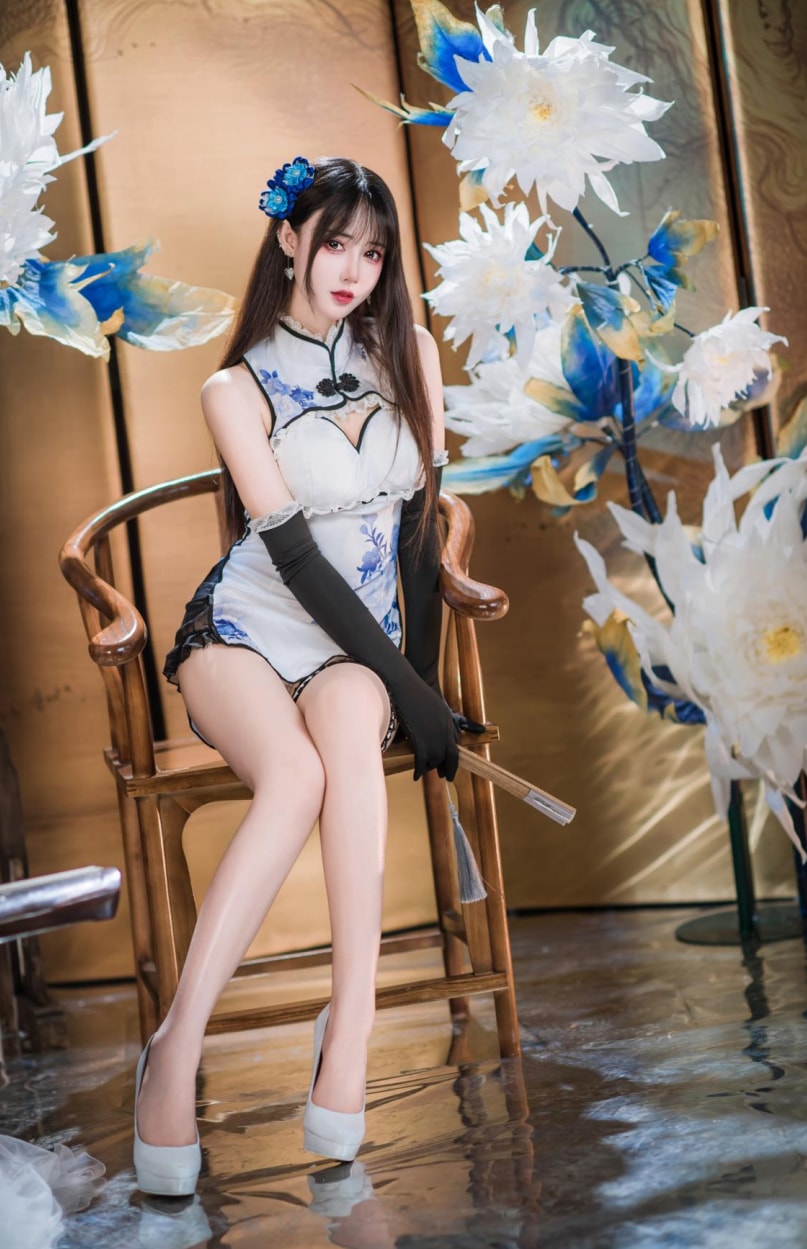 羽生三未 – NO.23 艳娘幻梦谭 瓶儿 青花瓷旗袍