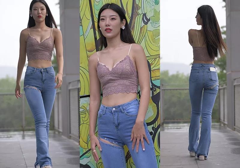 [街拍]M985.[一始专区] 黑色热裤女孩图片视频