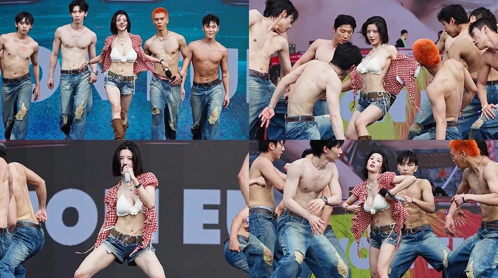 [热舞]韩国女歌手权恩妃/권은비/Kwon Eun Bi首尔水弹音乐节演出