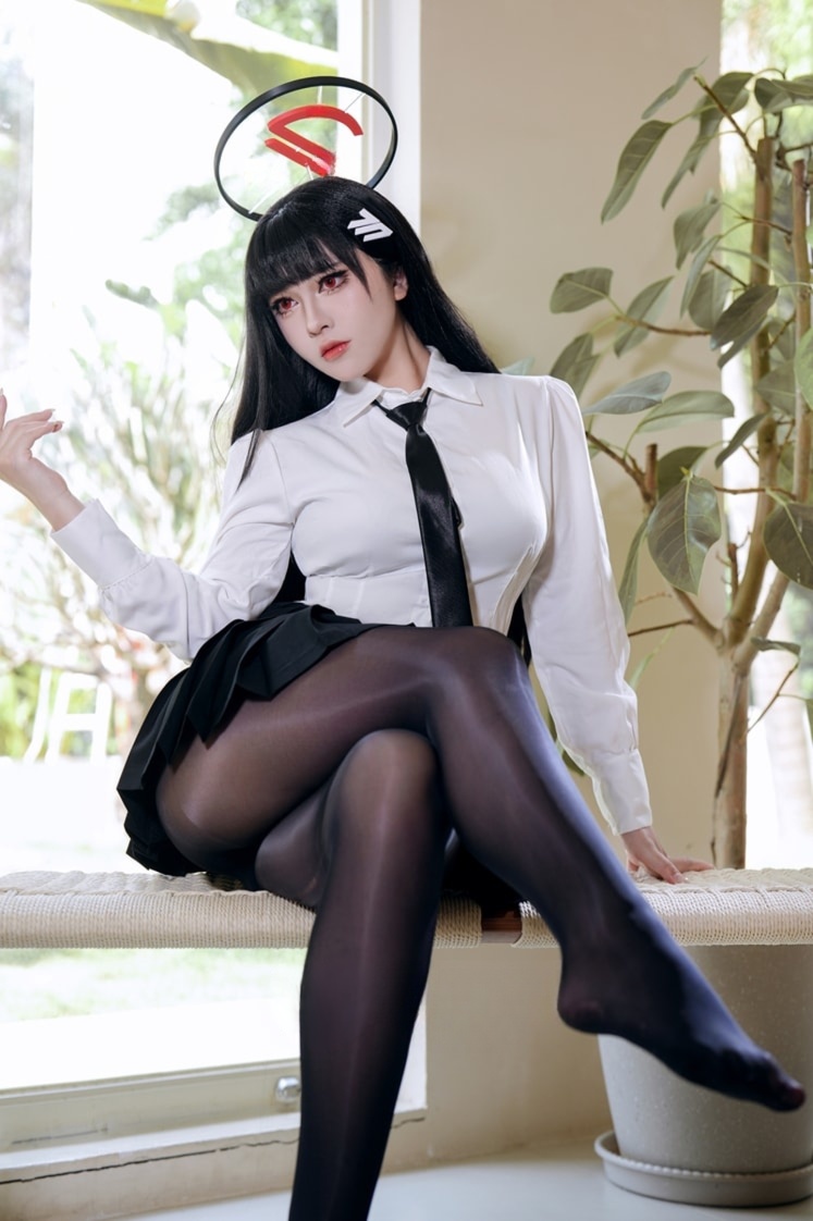 半半子 NO.116 蔚蓝档案 调月莉音 制服+竞泳